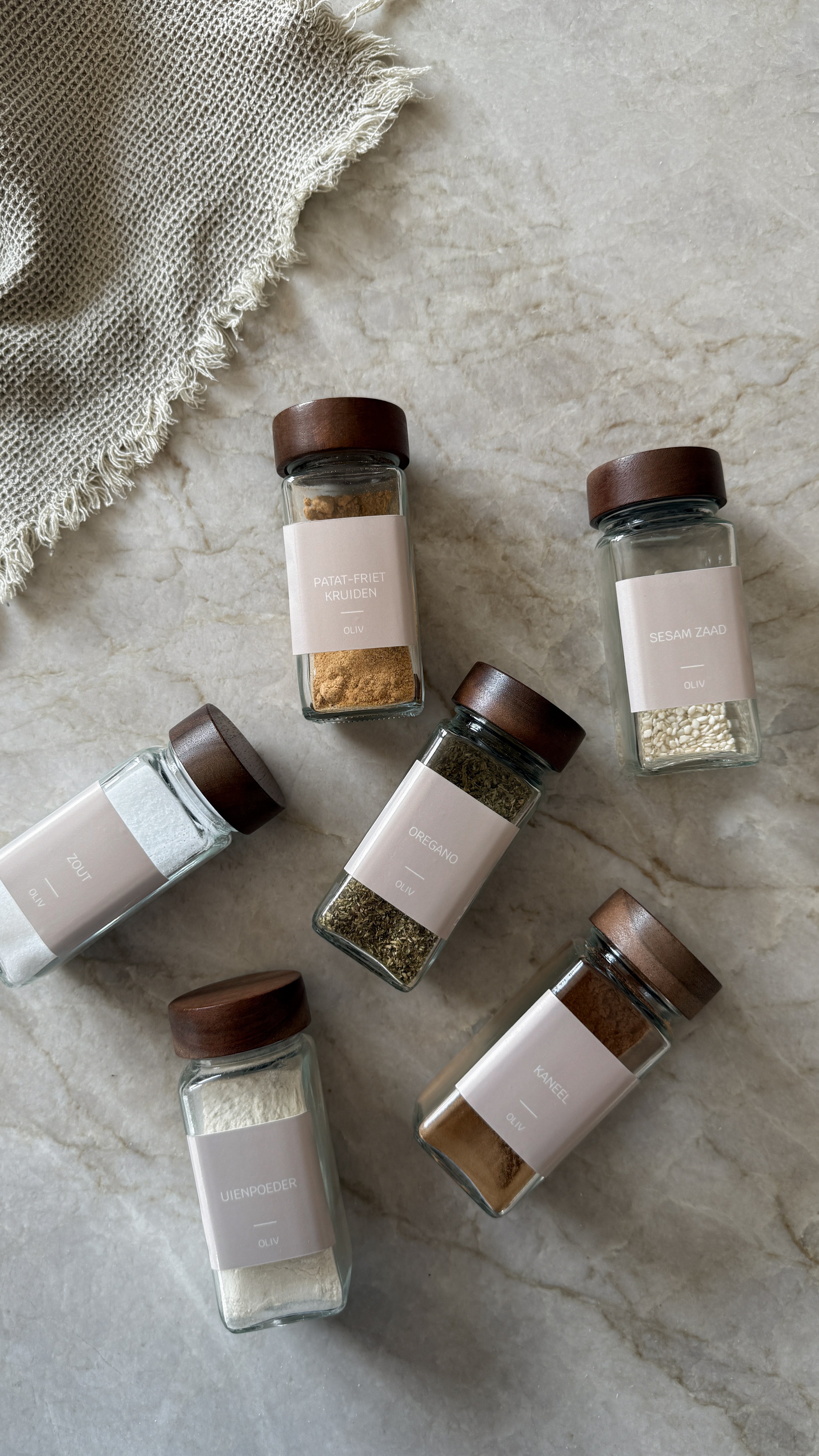 Fruit, noten, pitten & zaden labels 48 stuks