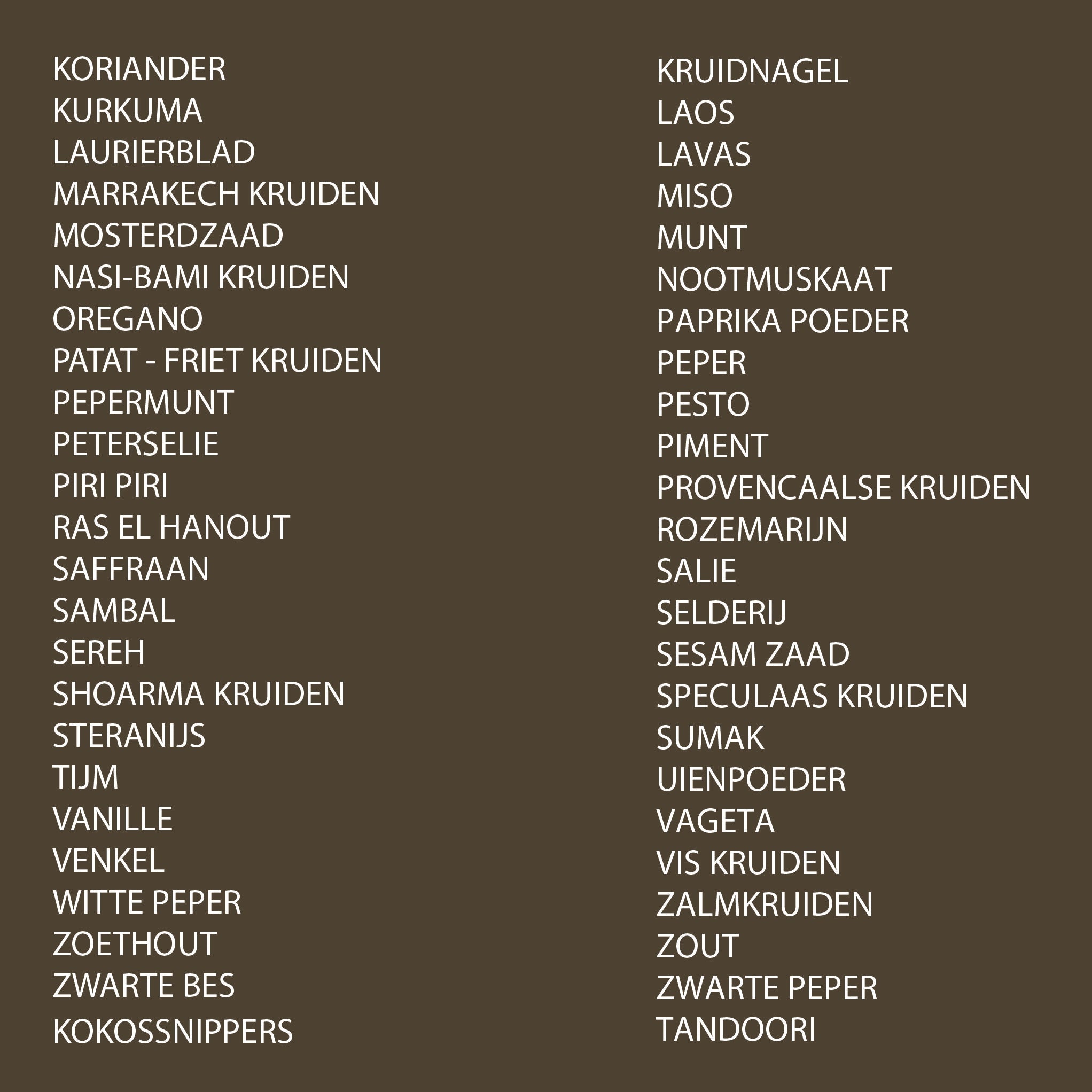 Kruiden labels 96 stuks