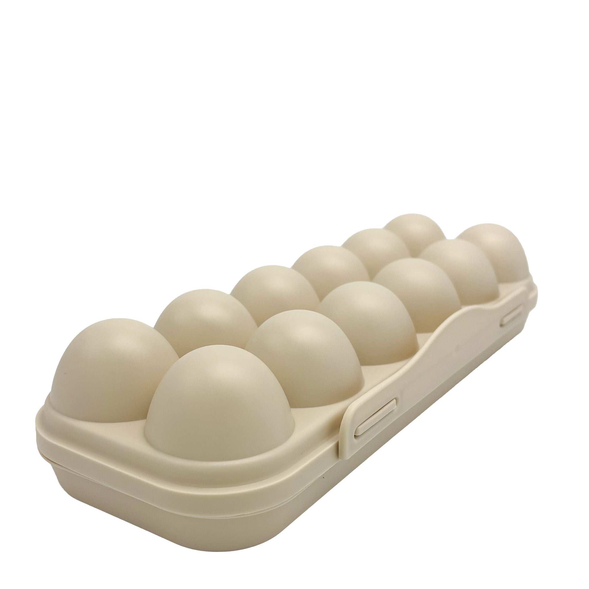 eierdoos 12 stuks beige klip sluiting