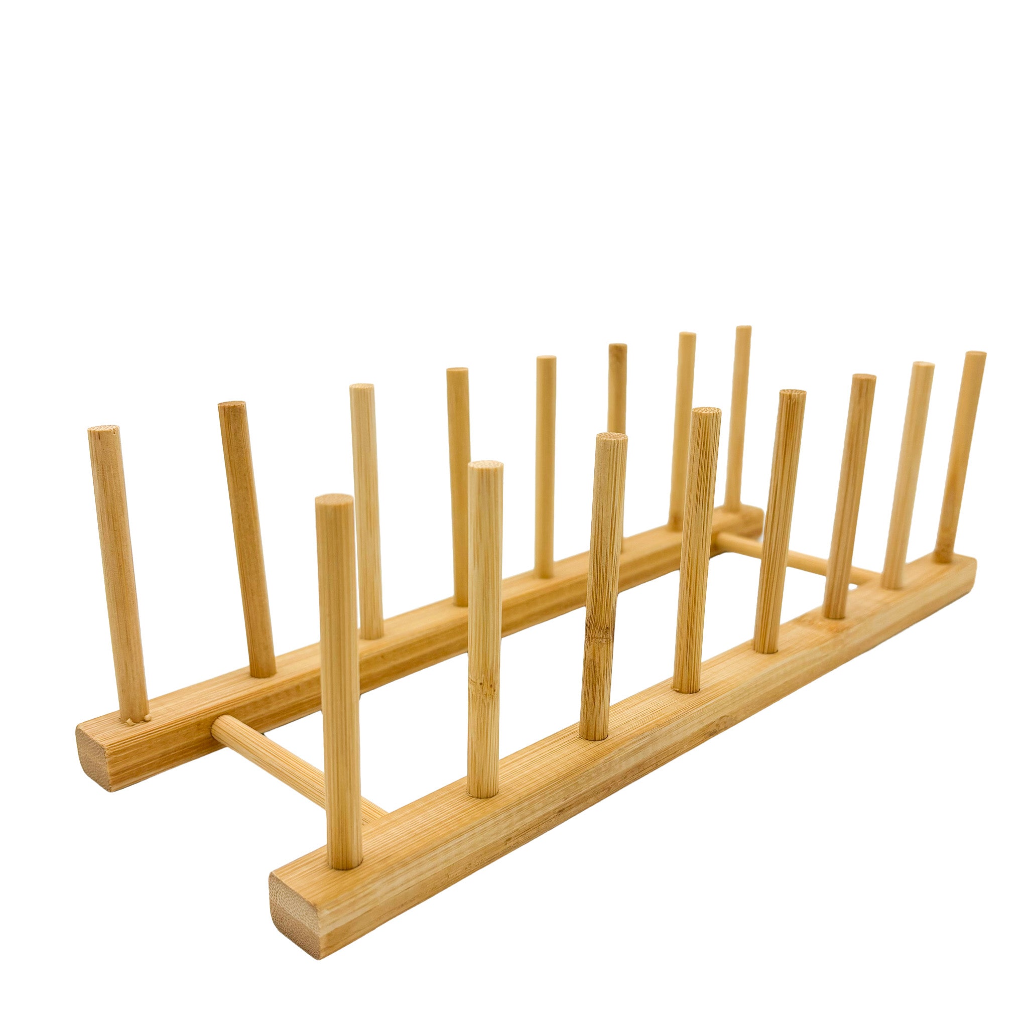 Bordenrek bamboe met 7 vakken