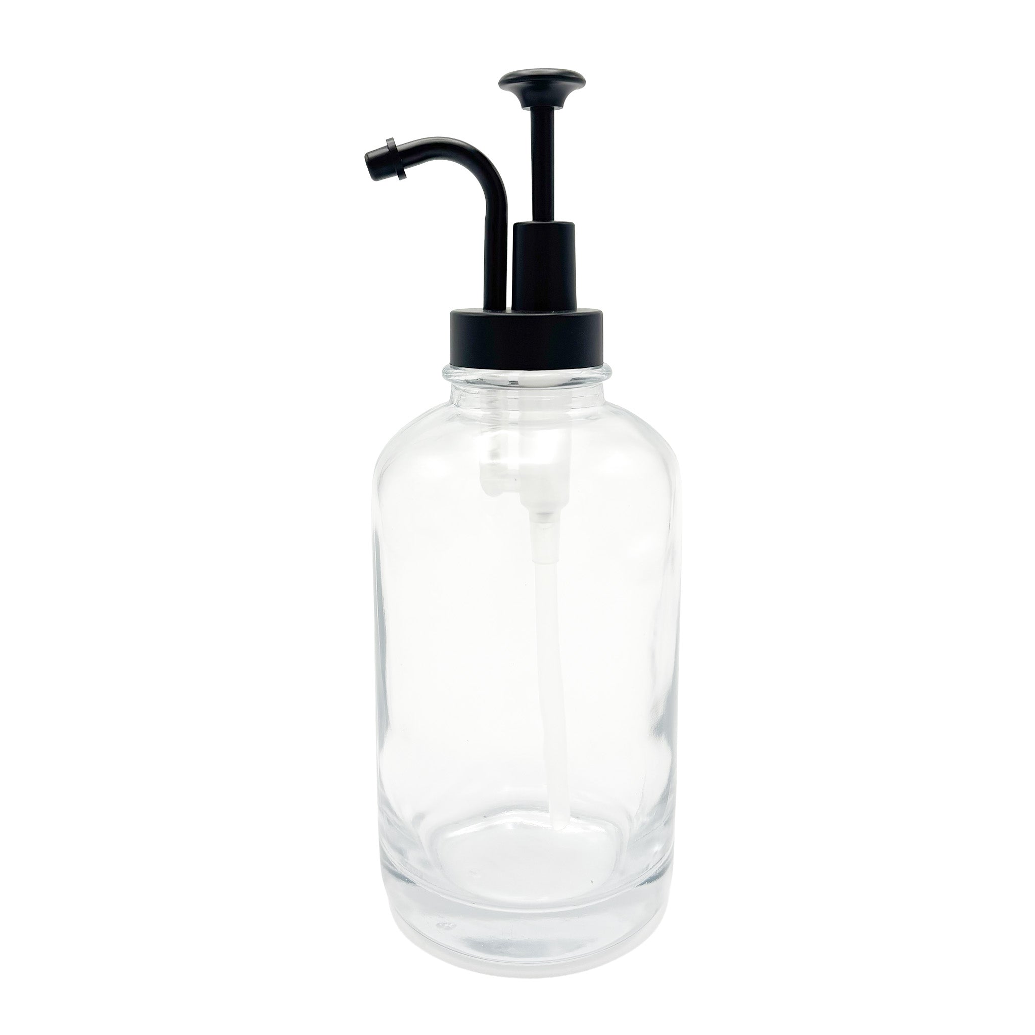 Zwart siroop dispenser met pompje